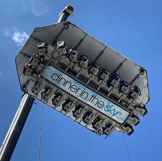 Dinner in the Sky vista aérea